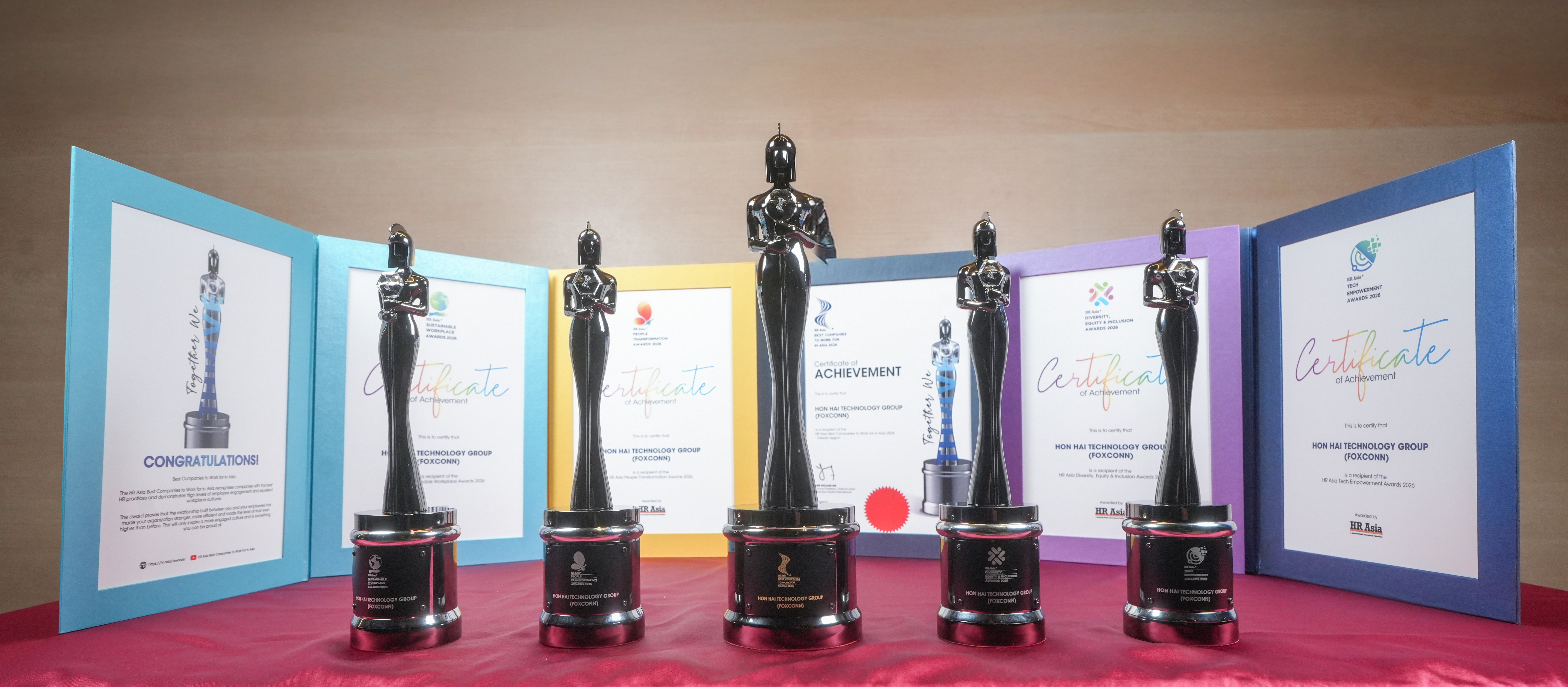 鴻海獲《HR Asia》亞洲最佳企業雇主獎 橫掃四大類獎項